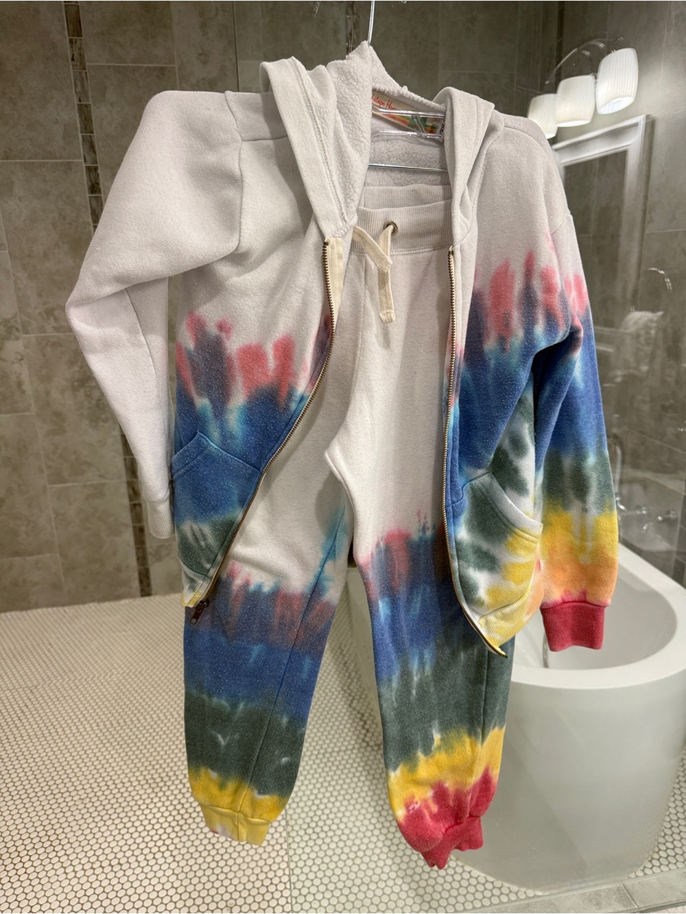 Vintage Havana - Kids Tie-Dye Hooded Sweatshirt & Jogger Set - Multicolor